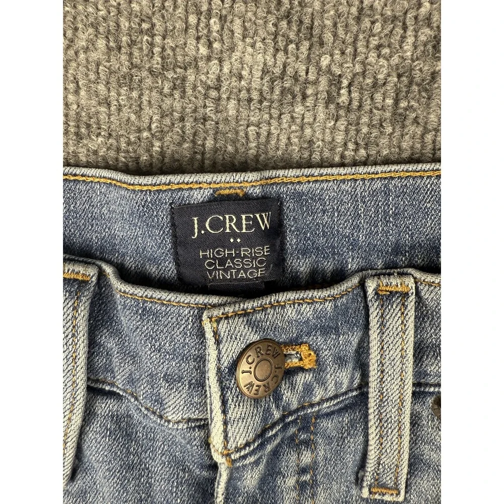 J Crew Jeans Womens‎ 29 Blue High Rise Classic Vintage Distressed Denim Pants